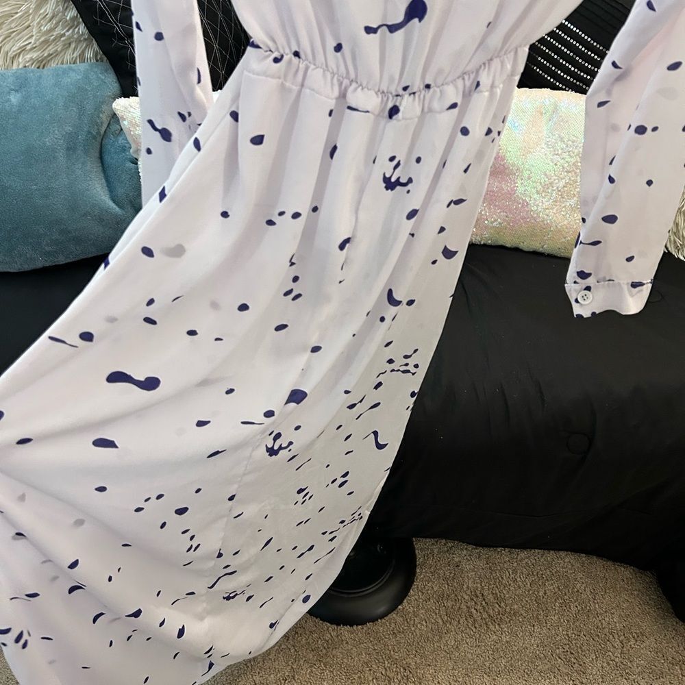 Sheer Purple paint splatter maxi dress - Picture 4 of 6